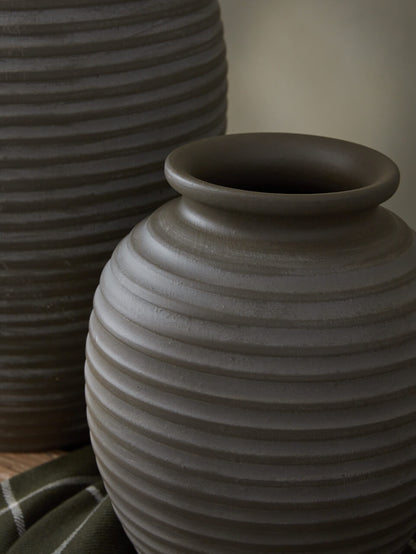 Marmo Ribbed Vase