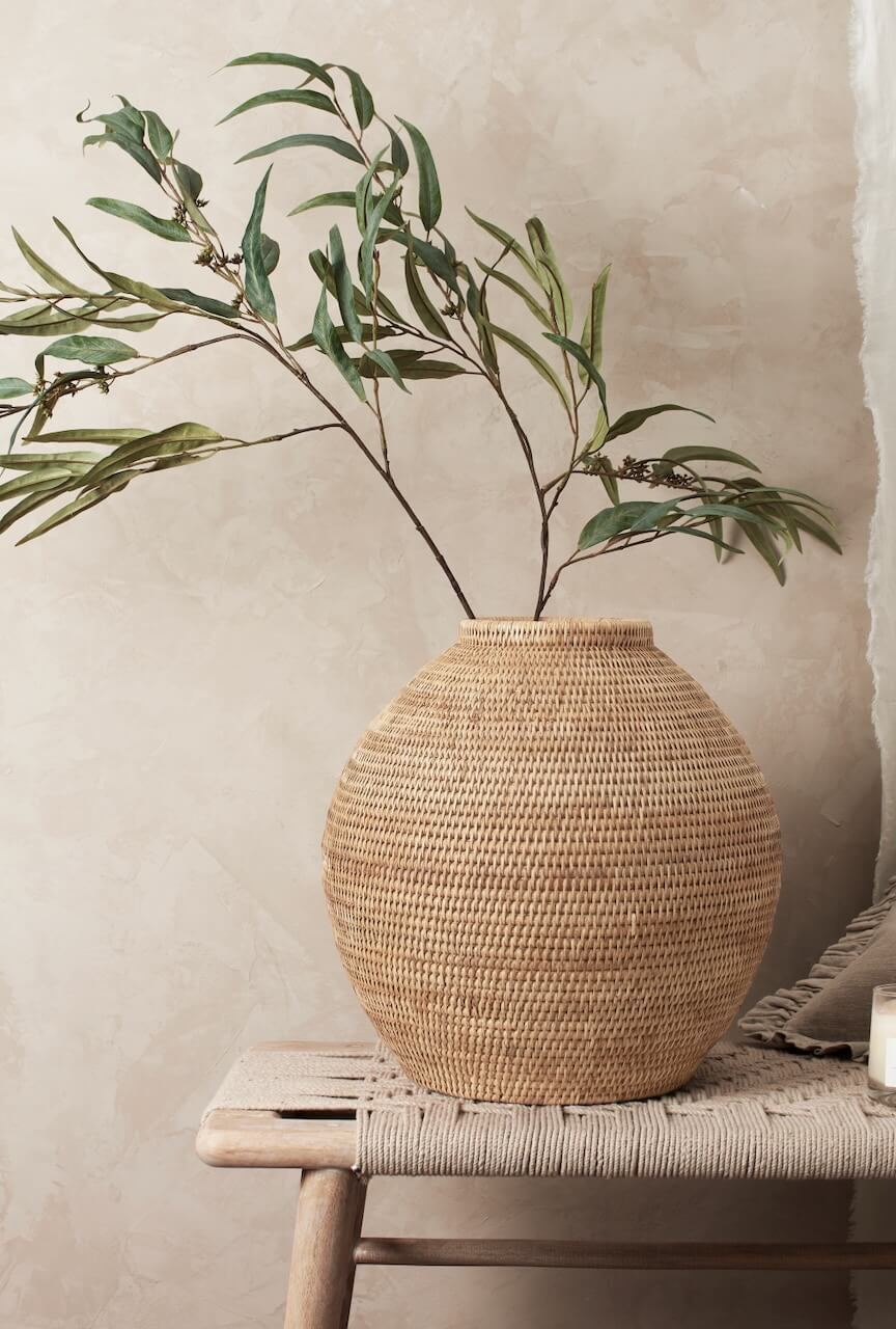 Natural Rattan Vase