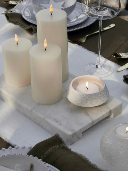 Set of 3 LED Pillar Candles with Remote/Timer